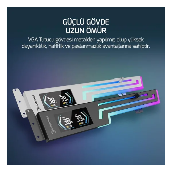 Gamepower HeatSync Siyah ARGB Ekran Kartı Desteği - Görsel 6
