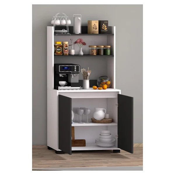Moonlife Latte Antrasit Kahve Köşesi Dolabı - Görsel 3