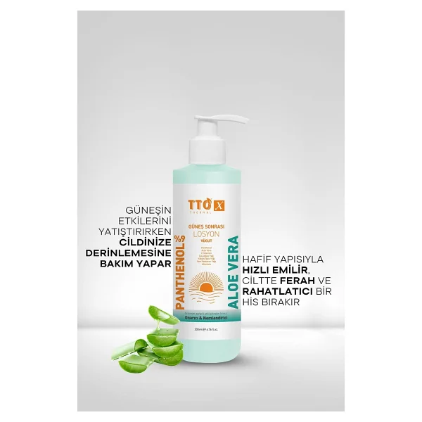 TTO X Aloe Vera içere Yatıştırıcı 200 ml Güneş Sonrası Losyon - Görsel 4