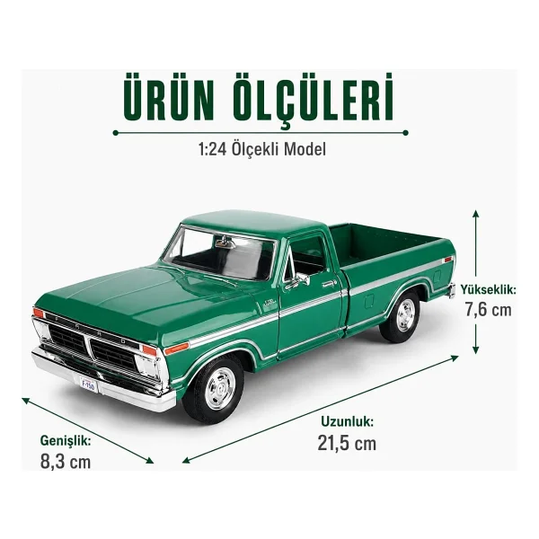 Vardem MM-79386 Motormax 1:24 1977 Ford F-150 Custom Model Araba - Görsel 4