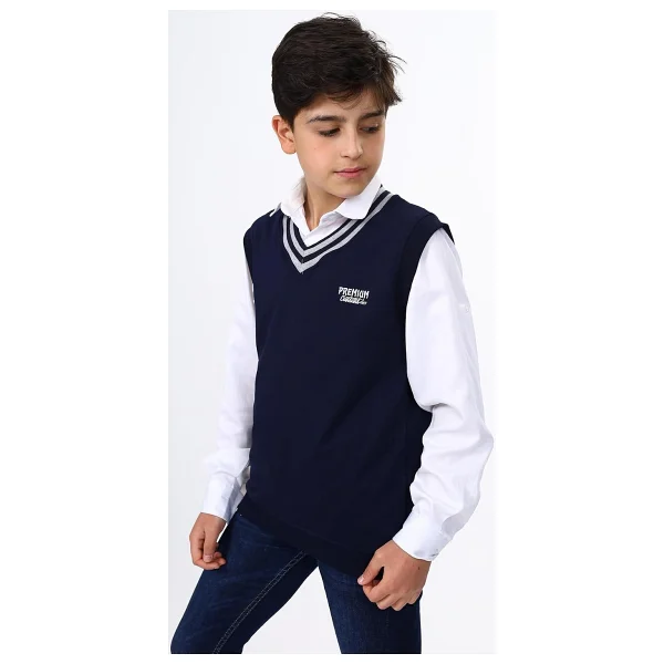 Toontoy Erkek Çocuk Okul Nakışlı Süveter Lacivert 8-9 YAŞ - Görsel 2