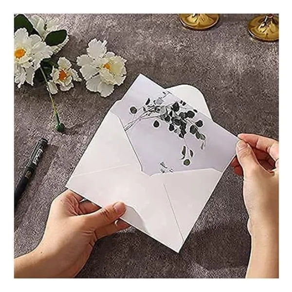 Mektup Zarfı Silikonlu 114x162 Mm 100 Adet 1 Paket Artlantis Cırtlı Beyaz Zarf Takı Zarfı Düğün Para Zarfı - Görsel 4