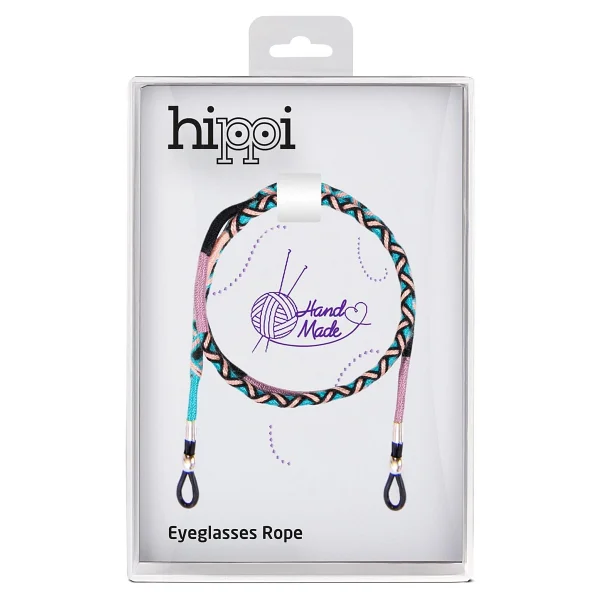 Hippi Water Flower Renkli 70 cm El Emeği Örgülü Özel Tasarım Yapılı Unisex Gözlük İpi Aksesuarı - Görsel 8