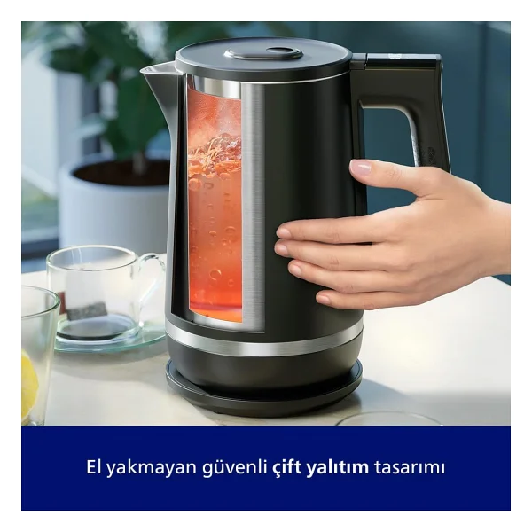 Philips 7000 Serisi HD9396/90 2200 W Çelik Kettle - Görsel 2
