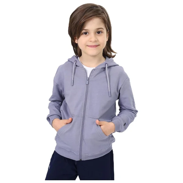 Toontoy Erkek Çocuk Baskılı Hırka Lila 12-13 YAŞ - Görsel 7