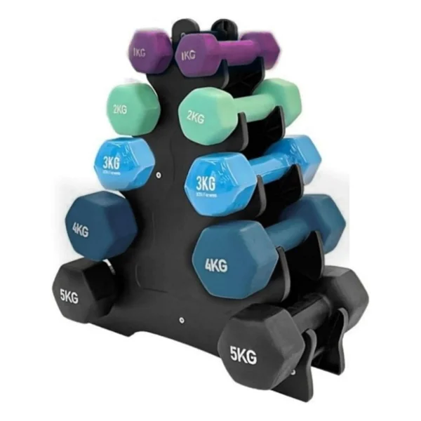 Vinyl Dambıl Seti Ve Ağırlık Rack Standı - Görsel 2