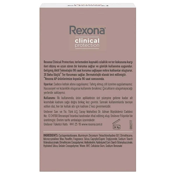 Rexona Clinical Protection Shower Clean 45 ml Kadın Stick Deodorant - Görsel 8