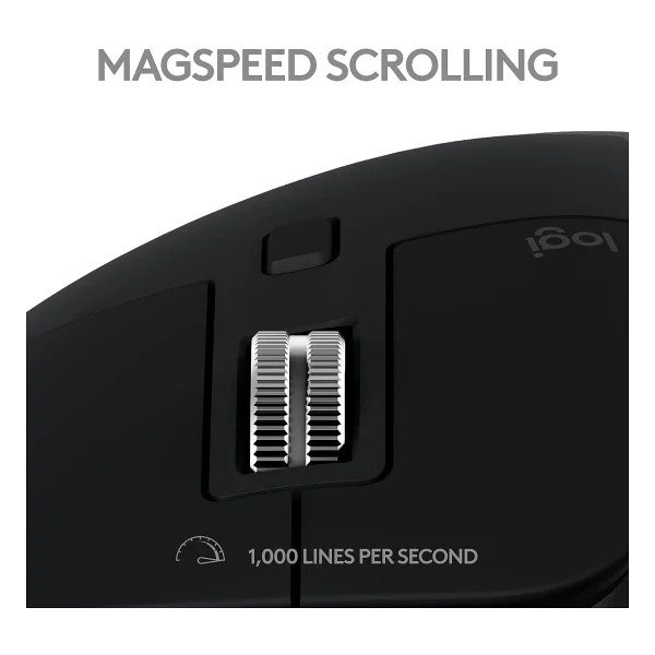 Logitech Mx Master 3S For Mac 910-006571 Siyah Şarjlı Sessiz Lazer Kablosuz Mouse - Görsel 8