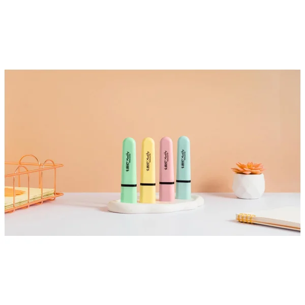 Bic Marking Flat Highlighter Pastel 4'lü Fosforlu Kalem Seti - Görsel 7