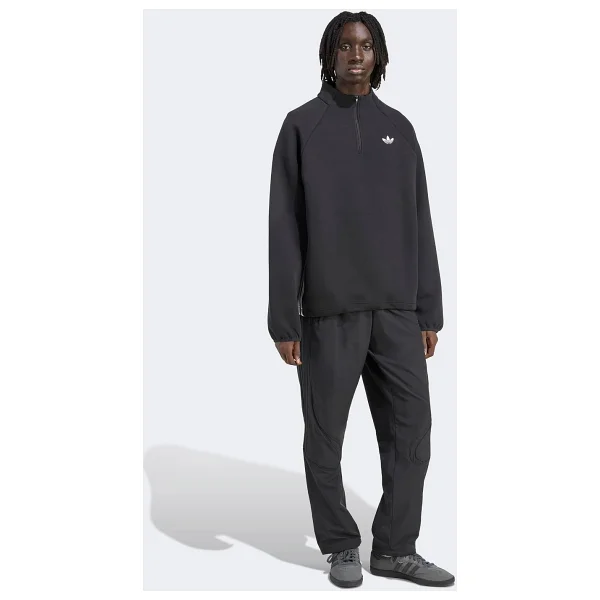 Adidas Adicolor Spacer Drill JW5958 Yarım Fermuarlı Siyah Erkek Sweatshirt - Görsel 2