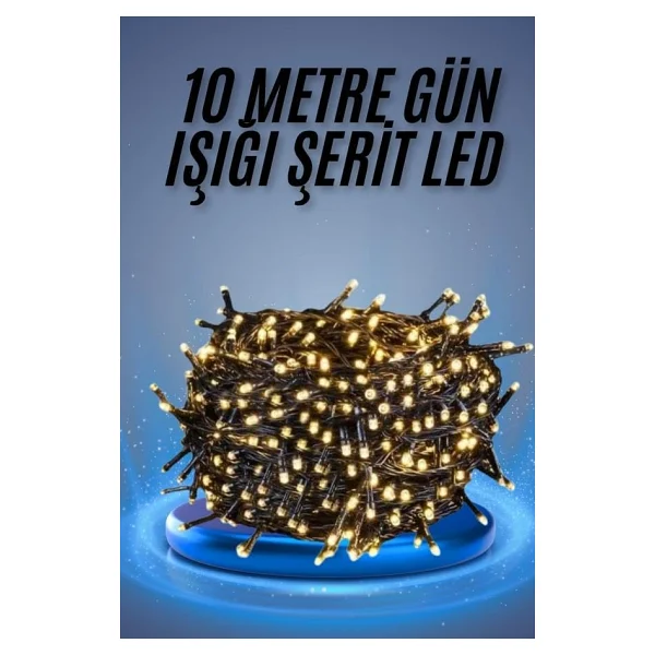 LED Işık Ağaç Süsleme Ampüllü Dekoratif Aydınlatma 10 Metre Gün Işığı - Görsel 7