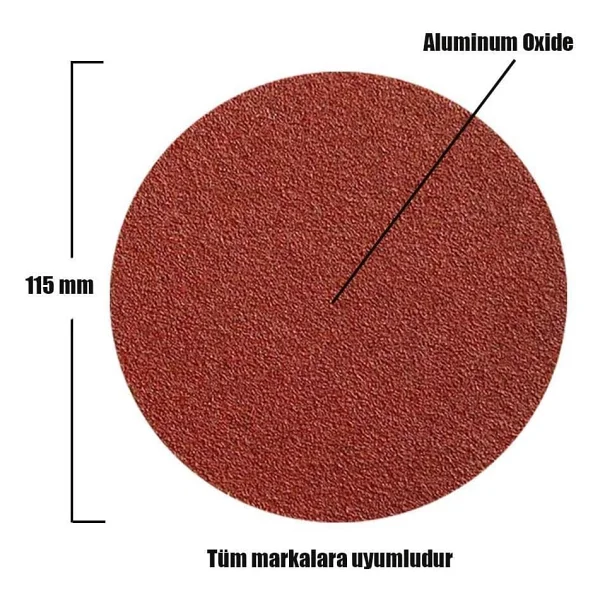 100 Adet Cırt Zımpara Spiral Avuç Taşlama 115 mm (Karma Paket) - Görsel 3