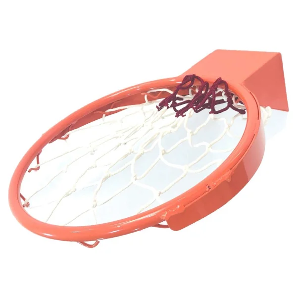 Adelinspor Solid Kancalı 45 cm Sabit Basketbol Çemberi 4 mm Floş İp Basketbol Filesi Hediyeli - Görsel 4