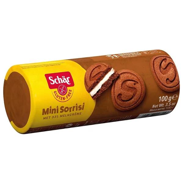 Schar Glutensiz Mini Sorrisi Kaymaklı Çikolatalı Bisküvi 100 gr - Görsel 2