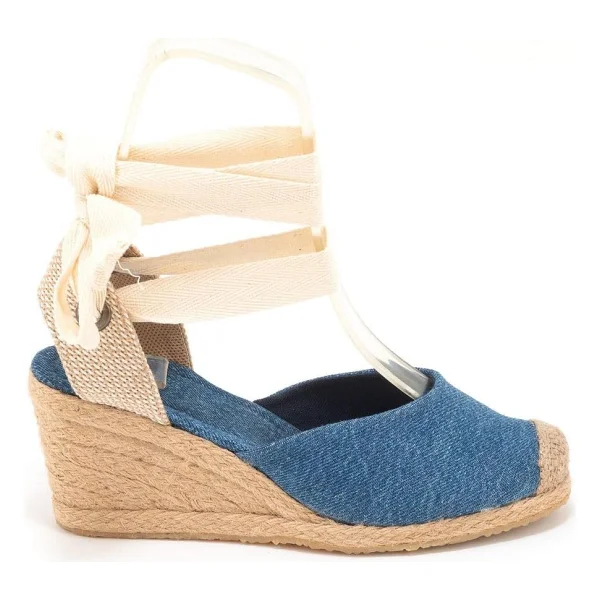 Gerçek Elişi Bej Ipli Dolgu Topuk Keten Espadril Handmade Bej 41 - Görsel 6