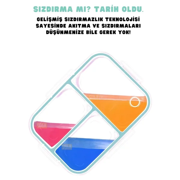 Vagonlife Bento BL50555-1 Sevimli Dostlar Dinozor 750 ml 3 Bölmeli Çelik Beslenme Kutusu - Görsel 4