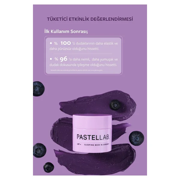 Pastellab Sleeping Blueberry Dudak Maskesi - Görsel 5