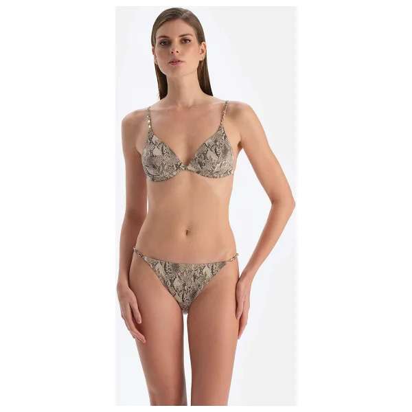 Dagi Kadın Düşük Bel Bikini Alt, Örme, Kahverengi, 38 - Görsel 4