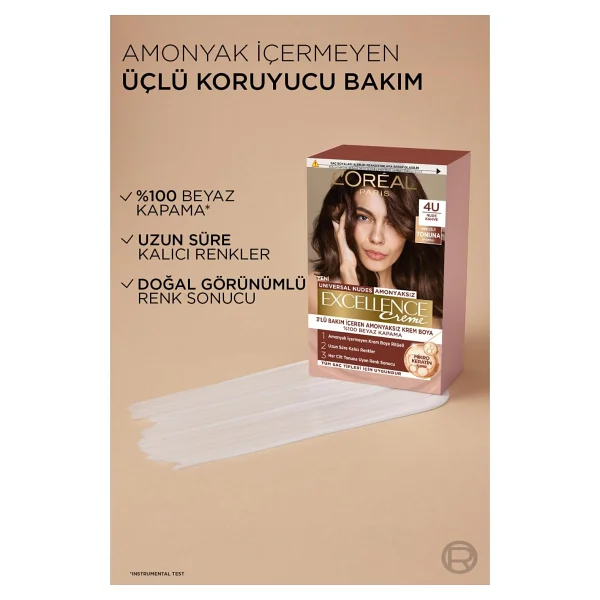 L'Oreal Paris Excellence Creme 4U Nude Kahve Saç Boyası - Görsel 4