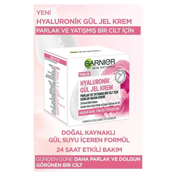 Garnier Hyaluronik Gül Jel Günlük Bakım Kremi 50 ml - Görsel 7