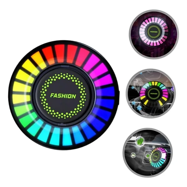 Araç İçi Oto Koku Hazneli Bluetooth RGB Sese Duyarlı Şarjlı Ortam Müzik Ritim Aydınlatması 1 ADET - Görsel 4