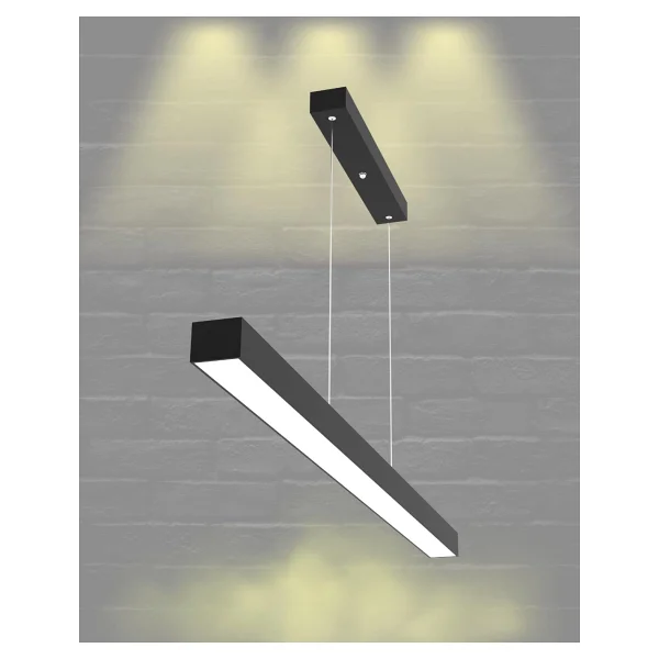 Hegza Lighting LİNEER-100 Ayarlanabilir Sarkıt LEDli Modern Siyah Led Avize (6500K (Beyaz Işık)) - Görsel 6