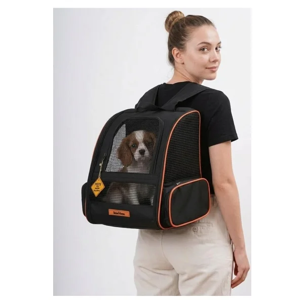 Missidea Brave Paws Tekerlekli Çekçek Mekanizmalı Fileli Kedi Ve Köpek Taşıma Çantası Gri - Görsel 2