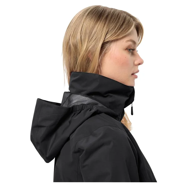 Jack Wolfskin Stormy Point 2L 1111202 Kapüşonlu Kadın Yağmurluk - Görsel 5