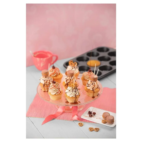 Muffin Kek Kabı ve Cupcake Fırın Tepsisi - Yapışmaz Metal Hamur,Muffin Kabı, Cup Cake Pişirme Tepsisi, Fırın Uyumlu Kek Kalıbı Yüksek Sıcaklığa Dayanıklı (6 Gözlü) - Görsel 6