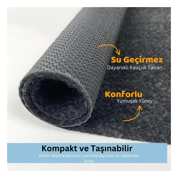 BEYLİNİ Kamp Matı Çadır Halısı Kaymaz Su Geçirmez Zemin Koruyucu Çadır İçi Dışı Kullanıma Uygun - Görsel 6