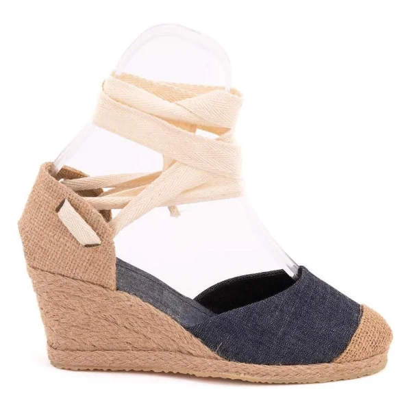 Gerçek Elişi Bej Ipli Dolgu Topuk Keten Espadril Handmade Bej 38 - Görsel 5