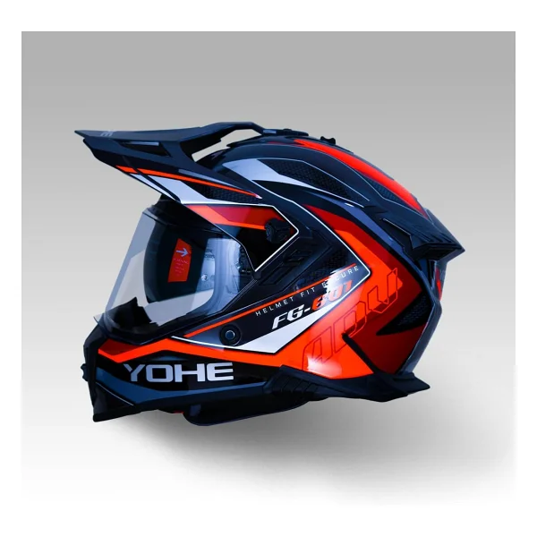YOHE FG601 Kask Full Face Motosiklet Neon Turuncu Parlak Çift Vizör Bluetooth Yuvalı ECE 22.06 MIPS (L) - Görsel 5