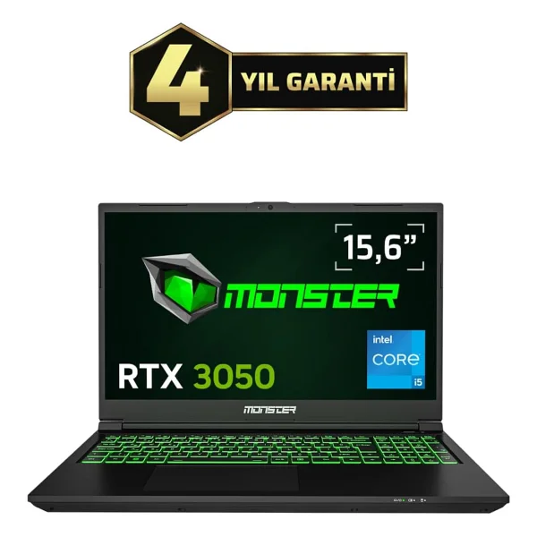 Monster Abra A5 V21.6.5 i5-13420H 32 GB 1 TB SSD RTX3050 15.6" W11H Full HD Gaming Laptop - Görsel 2