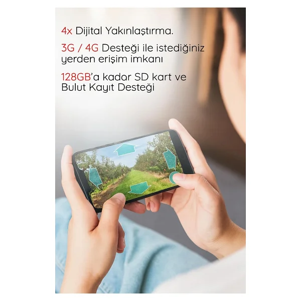 Inox X18 4 Kameralı 2560 x 1440 4G/LTE/Esim IP65 İp Solar PTZ Kamera - Görsel 6