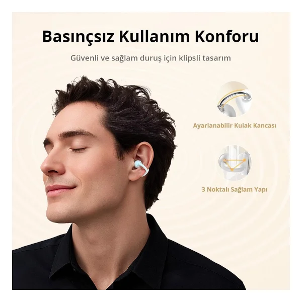 EarFun Clip TWS Open Ear Bluetooth Kulaklık - Görsel 3