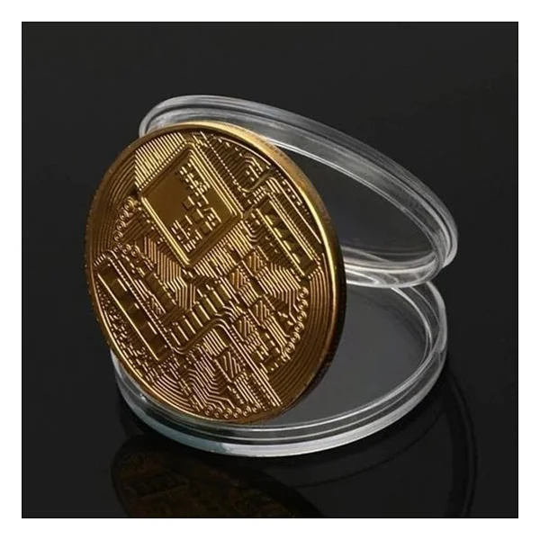 GÜNCELÇARŞI Bitcoin Madeni Hatıra Parası, BTC Altın Rengi Hediye Sikke Para, Kutulu Koleksiyon Parası (10 ADET) - Görsel 6