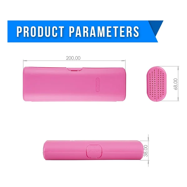 ibrush Şarjlı Diş Fırçası Yedek Başlığı Koruma Kabı, Oral-B Elektrikli Diş Fırçaları için Kutusu, Saklama Kabı, Hijyenik Seyahat Kutusu (Pink) - Görsel 2