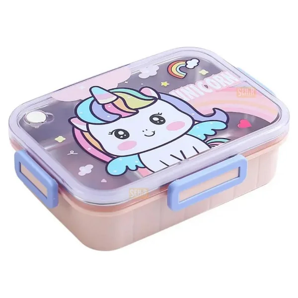 Vagonlife Bento BL50555-1 Sevimli Dostlar Dinozor 750 ml 3 Bölmeli Çelik Beslenme Kutusu - Görsel 7