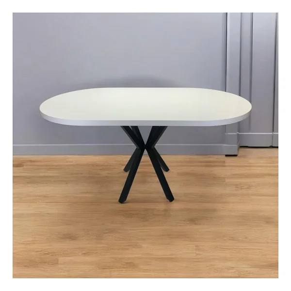 Mobilyacın Oval Yemek Masası 6 Kişilik 160 X 90 Beyaz - Görsel 2