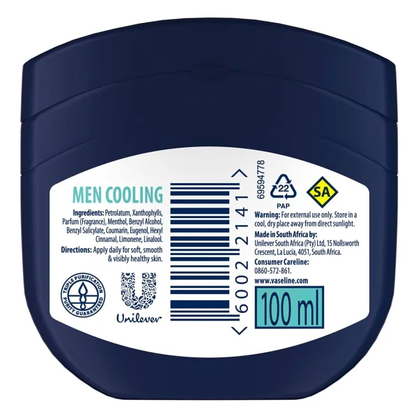 Vaseline Men Petroleum Jelly Fresh 100 ml Jel Krem - Görsel 3