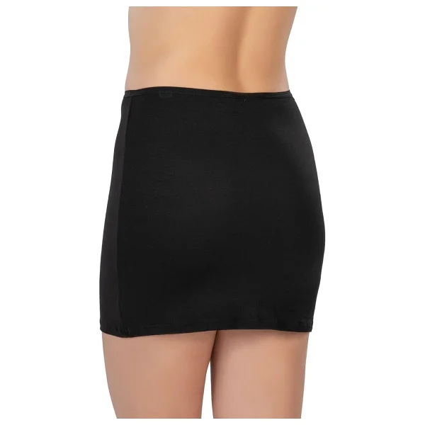 Bestin Kadın Siyah Modal Kısa Mini Kombinezon Jupon Etek, M, SC1437MI-869SC0014614 - Görsel 2