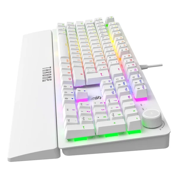 Throne Lumina K1 Argb Red Switch - Makro Yazılım - Bilek Desteği - Full Anti-Ghosting 104 Tuşlu Mekanik Klavye - Görsel 4