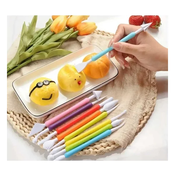 Profesyonel Pasta Süsleme Seti,18 Parça, Renkli Dekorasyon Marzipan Set Kalemi, Krema Sıkma Torbası, Spatula, Hamur Şekillendirici,Pasta Süsleme Araçları Trapez Spatula Pasta Aksesuarı Pasta Kiti - Görsel 5