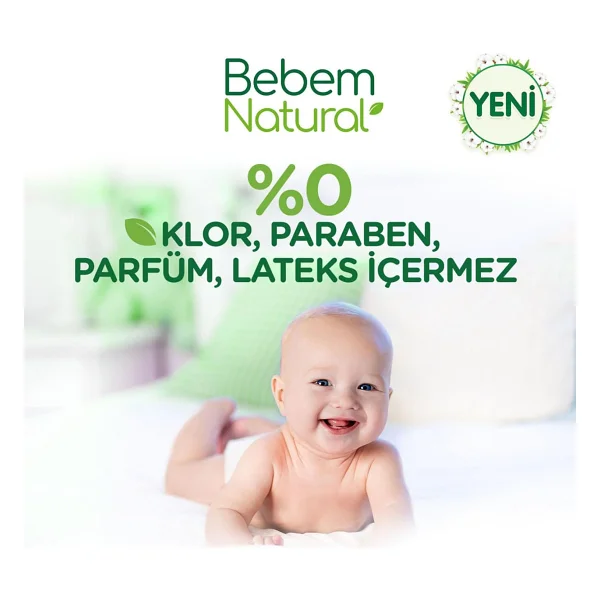 Bebem Natural 6 Numara Ekstra Large 64'lü 3 Adet Bebek Bezi - Görsel 4