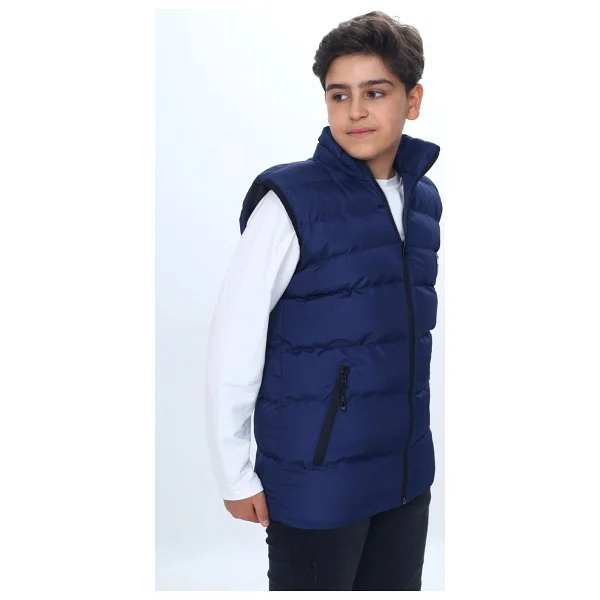 Toontoy Erkek Çocuk Göğsü Armalı Şişme Yelek Lacivert 10-11 YAŞ - Görsel 7