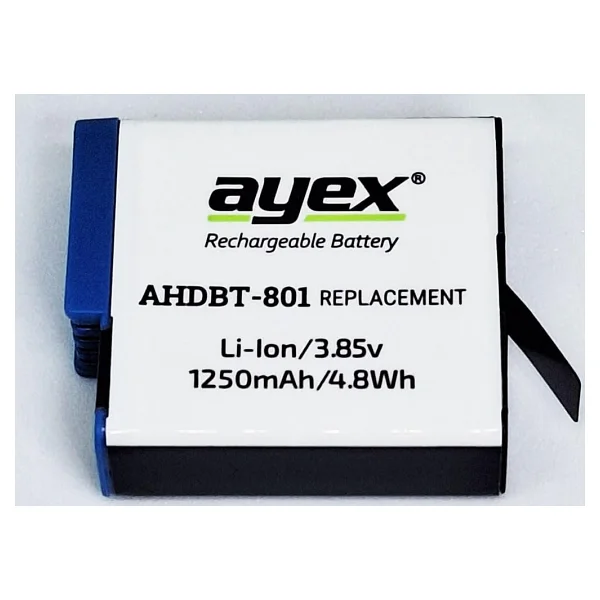 Ayex AHDBT-801 GoPro Hero 8 - 7 - 6 - 5 Uyumlu Batarya - Görsel 6