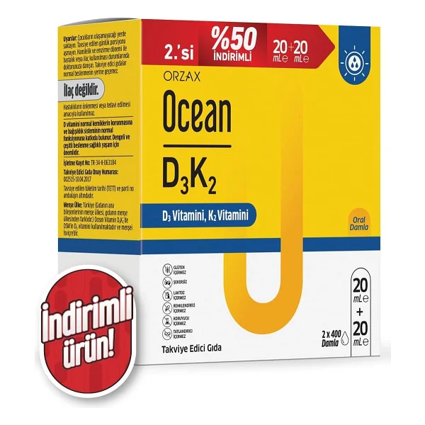 Ocean D3K2 20 ml Damla 2'li - Görsel 2