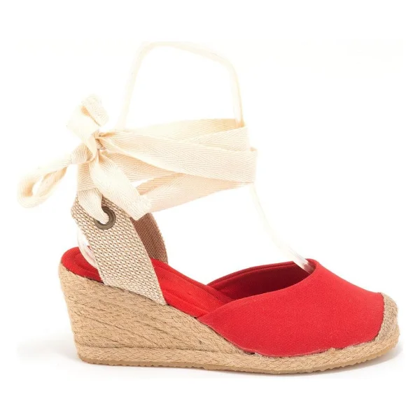 Gerçek Elişi Bej Ipli Dolgu Topuk Keten Espadril Handmade Bej 41 - Görsel 5