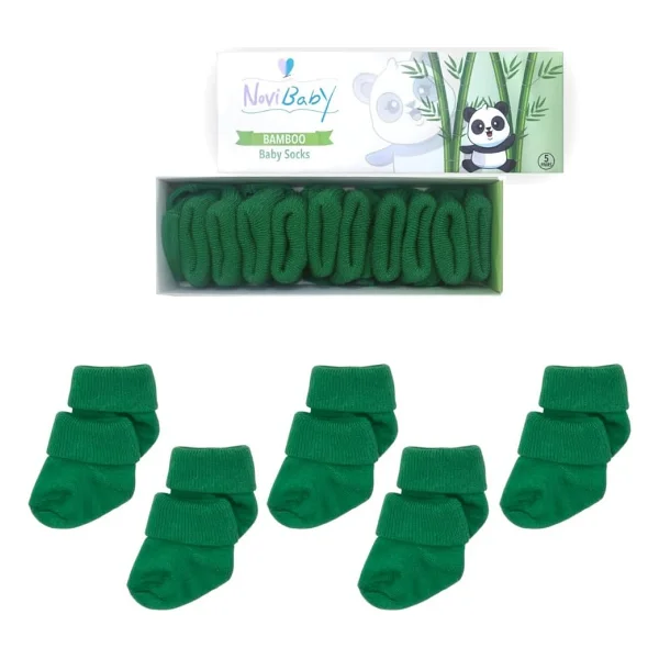 Novibaby 5'li Bambu Yenidoğan Bebek Çorap (Sunshine, 0-6 Ay) - Görsel 8
