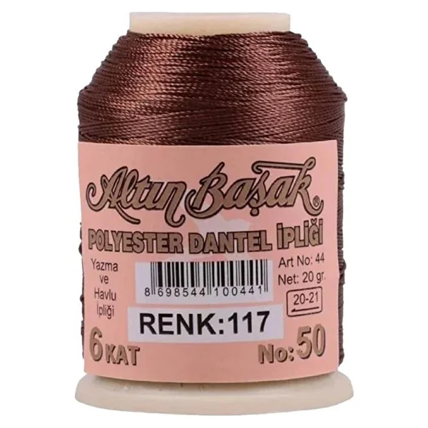3 Adet Altınbaşak Oya ve Dantel İpi 20 gr - Royaleks - No: 117 - Görsel 3